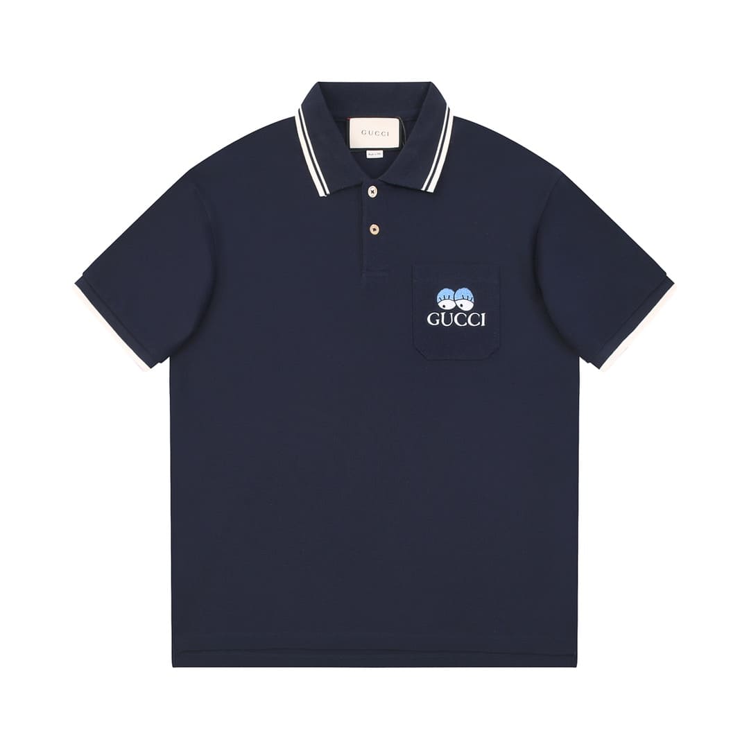 ÁO GUCCI POLO SHIRT BLUE MÀU XANH