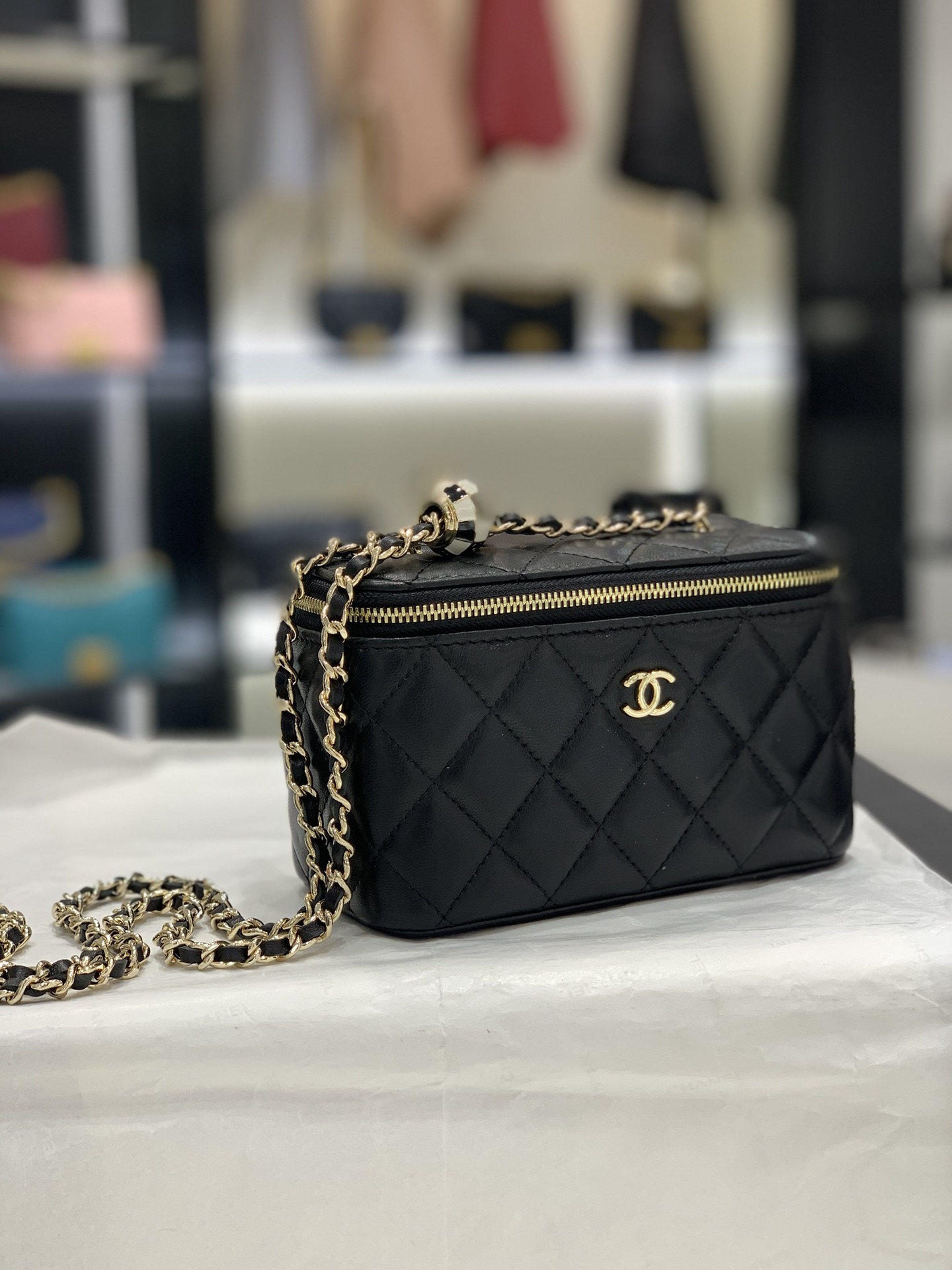 TÚI CHANEL 22C Box Black đen HAAS