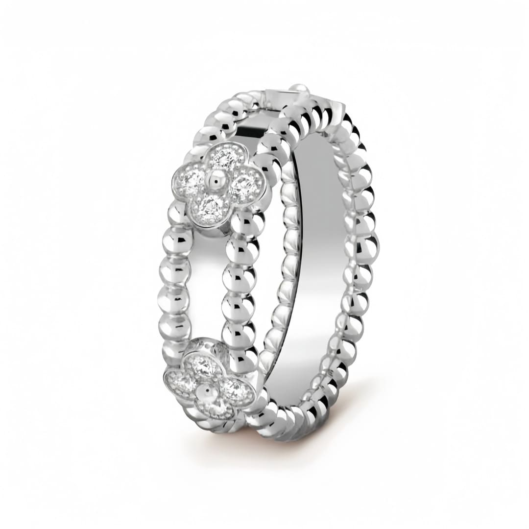 NHẪN VAN CLEEF & ARPELS PERLEE DIAMOND WHITE GOLD
