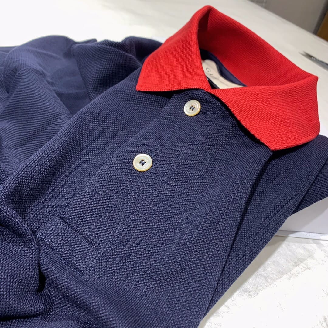 ÁO GUCCI GG POLO SHIRT MÀU XANH ĐẬM UNISEX
