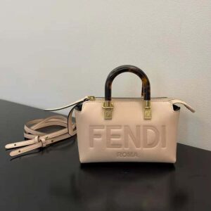 TÚI Fendi Women By The Way Mini Small Boston Bag in Light Pink Leather