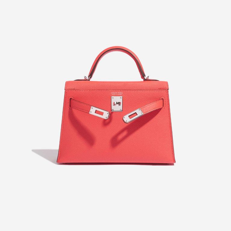 TÚI Hermès Kelly Mini Epsom Verso Rose Jaipur Rouge Gold Buckle khóa vàng