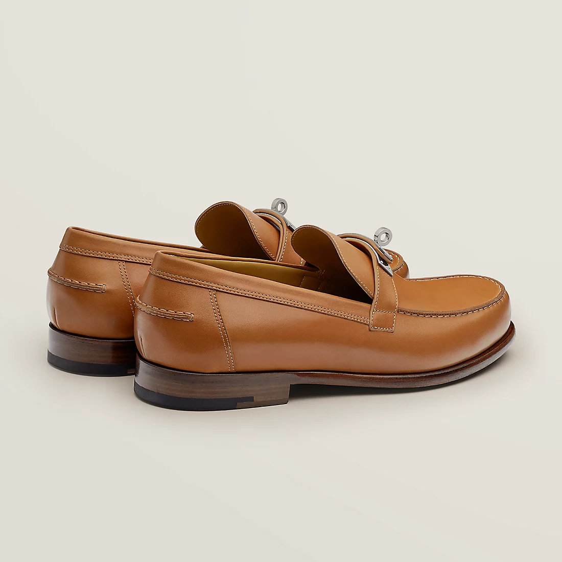 GIÀY HERMES DESTIN LOAFER COWHIDE LEATHER BROWN SS2022