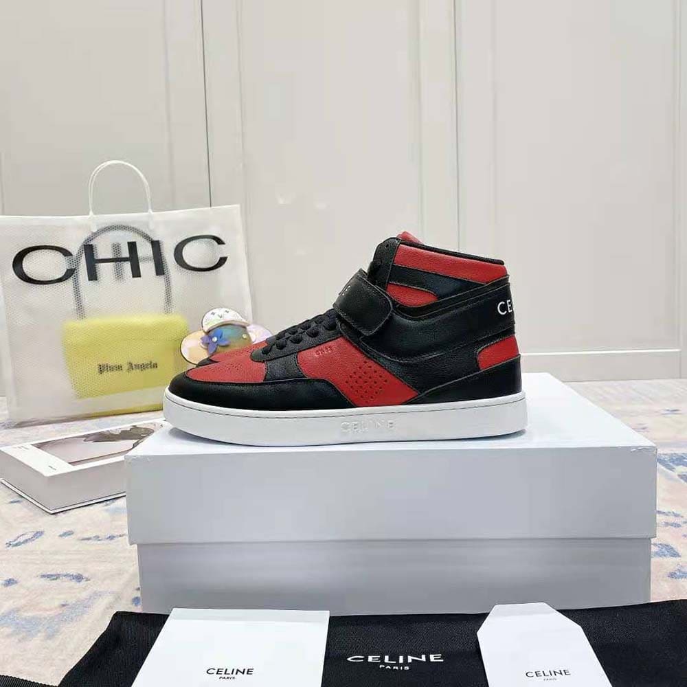 GIÀY CELINE High Sneaker with Scratch in Calfskin-Black