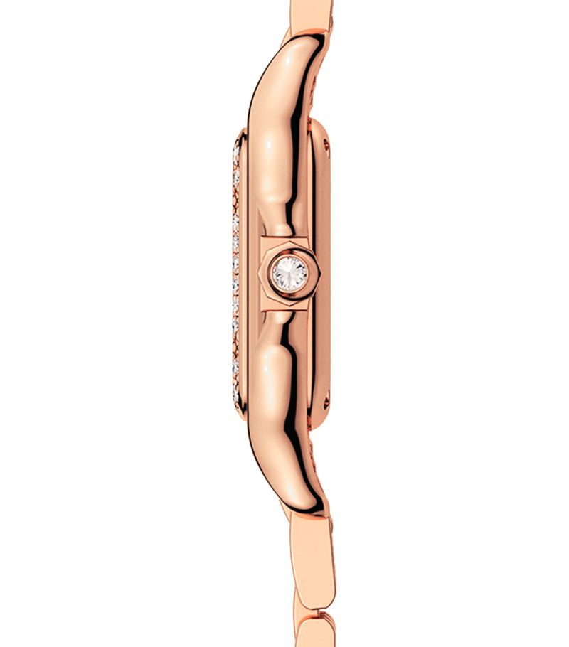 Đồng hồ CARTIER  Small Rose Gold and Diamond Panthère de Cartier Watch 22mm mặt số màu trắng