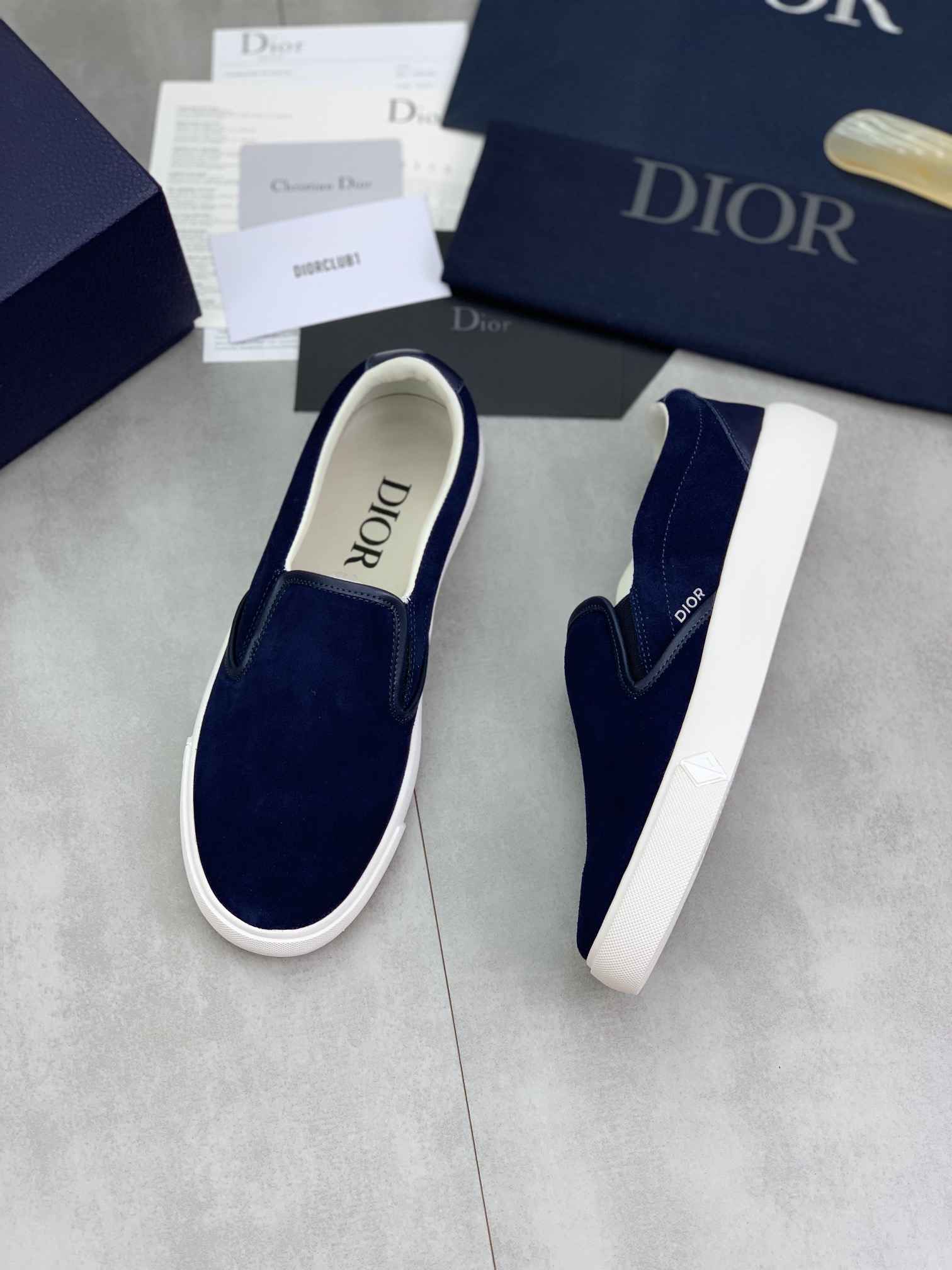 GIÀY CHRISTIAN DIOR LEATHER SLIP ON SHOES AAA