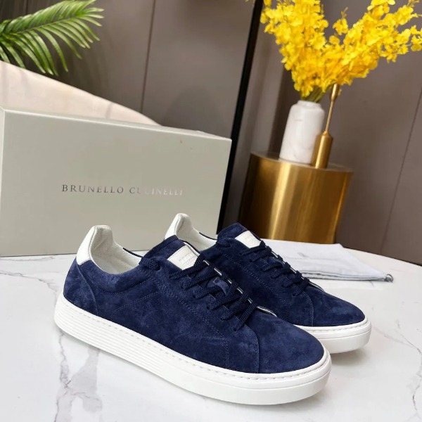 GIÀY BRUNELLO CUCINELLI Suede Blue Sneaker shoes