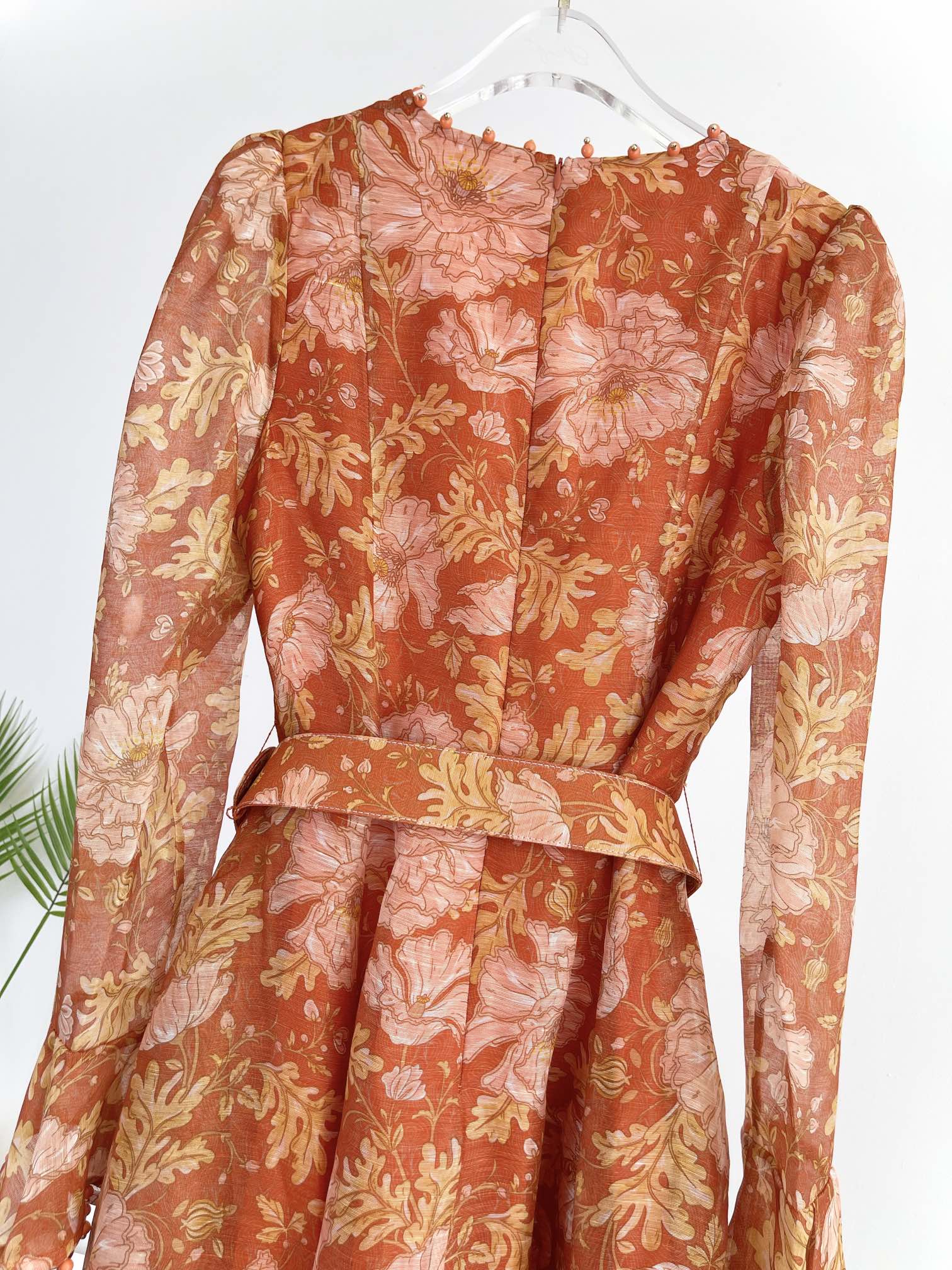 VÁY ZIMMERMANN Vintage Flower Long Sleeve Midi Dress High Classy