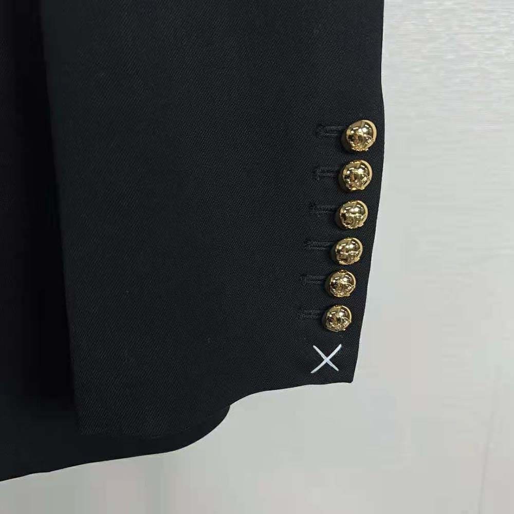 ÁO Celine Women Military Jacket in Wool Cloth-Black