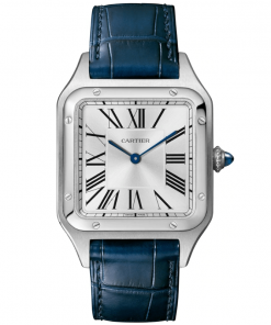 Đồng hồ Cartier Santos Dumont mặt số màu trắng dây da