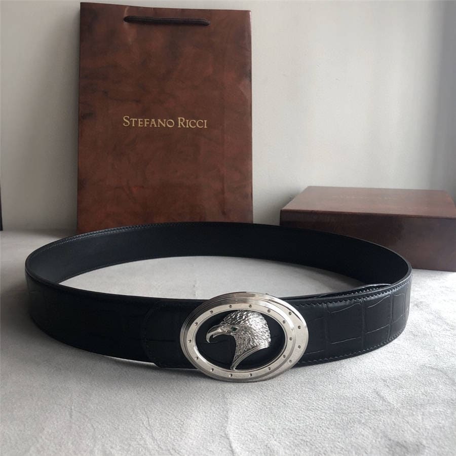 DÂY LƯNG STEFANO RICCI CROCODILE LEATHER DA CÁ SẤU Belt Khóa vàng