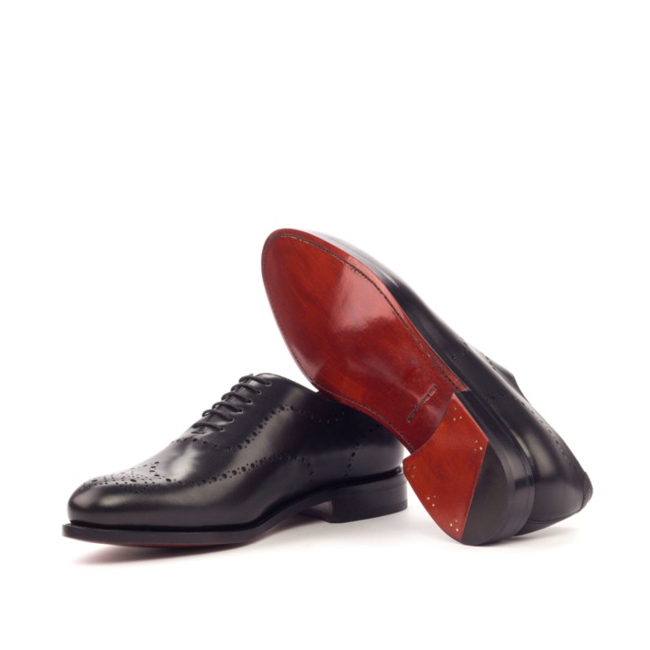 HENDERSON SHOES PERSONALIZATION BALDINI Black Leather Wholecut HANDCRAFTED SHOES