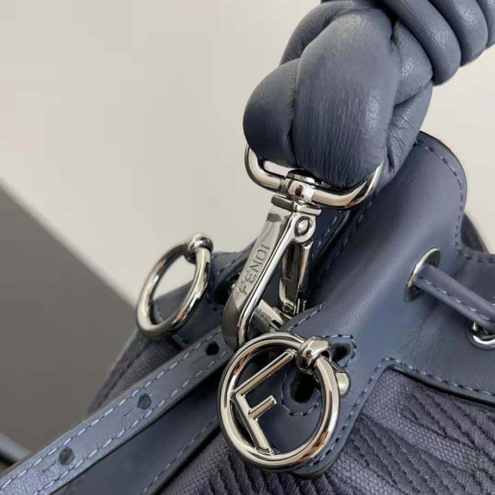 TÚI Fendi Women Mon Tresor Blue FF Canvas Mini-Bag