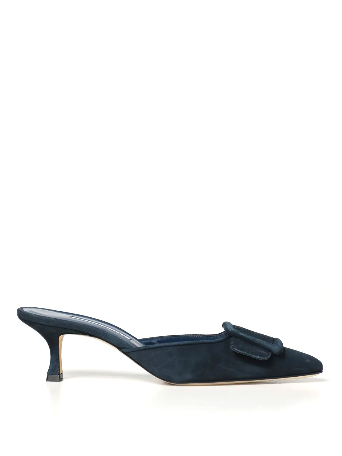 GIÀY MANOLO BLAHNIK Teal suede high heel shoes