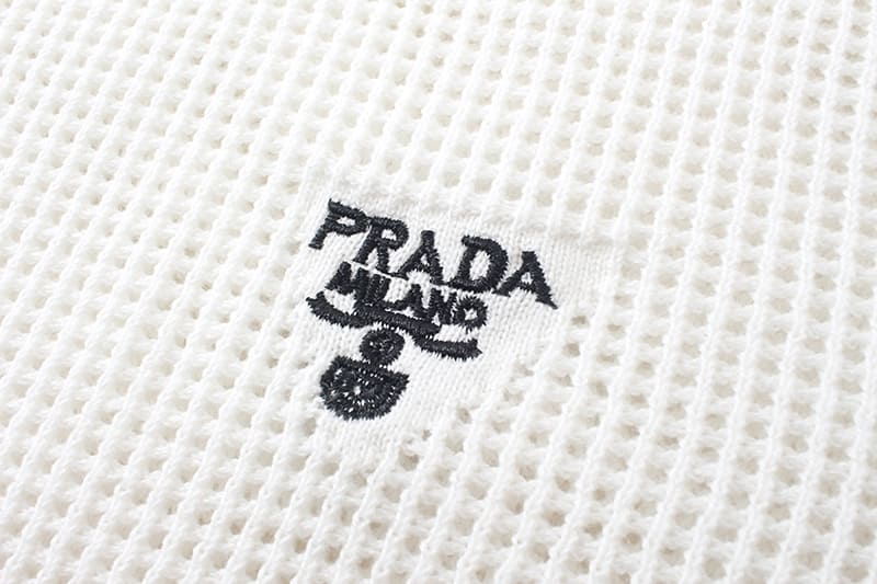 ÁO PRADA POLO SHIRT MESH MÀU TRẮNG UNISEX