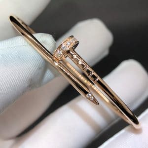 Vòng tay Cartier Vàng hồng 18k 20 viên kim cương SM Juste un Clou Nail Bracelet 18K  (Liên hệ để biết giá)