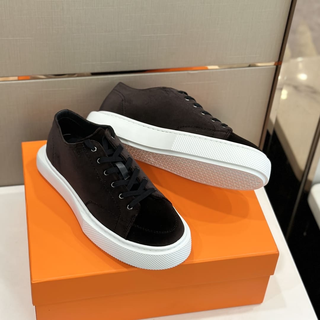 GIÀY HERMES SNEAKER LOW SPORTS SUEDE PURPLE