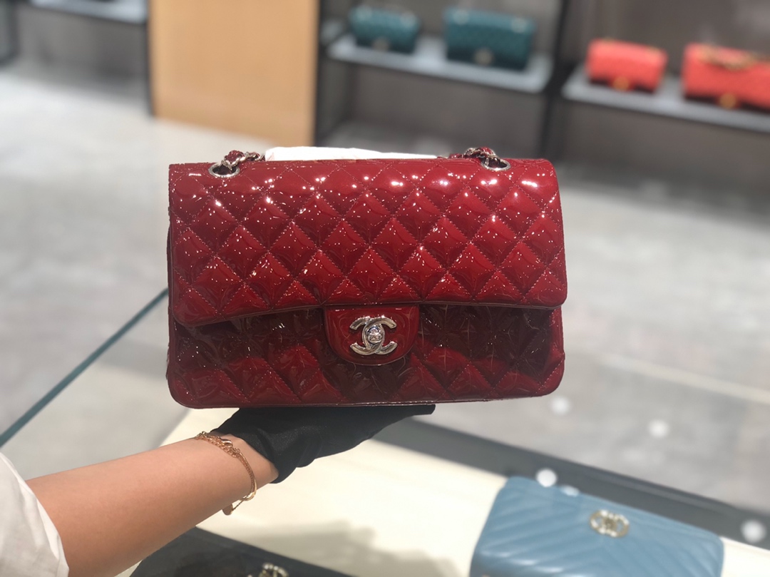 TÚI CHANEL CF 25 LAMBSKIN GLOSS RED DA HAAS 25