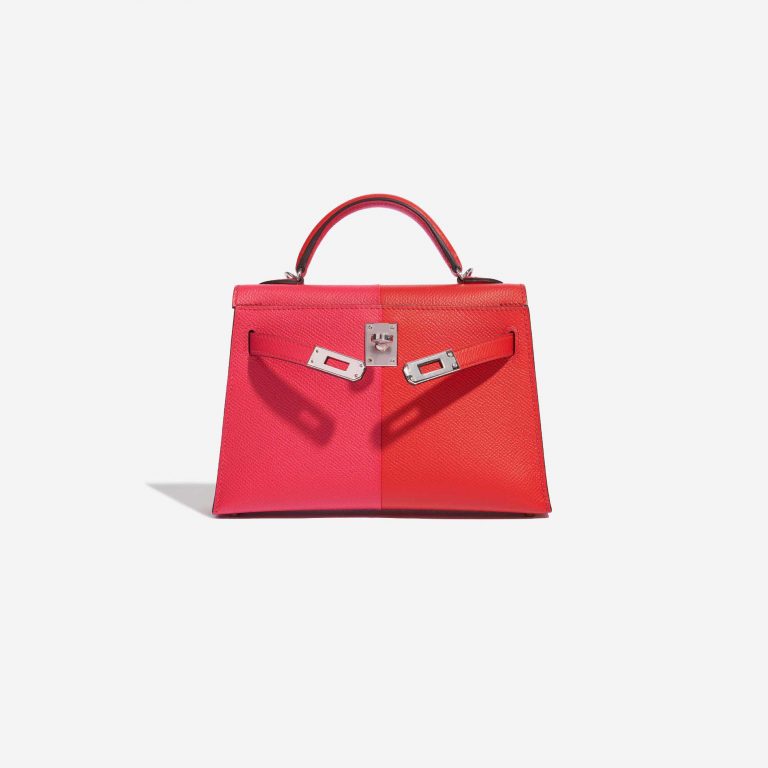 TÚI Hermès Kelly Mini Epsom Rose Extreme Rouge de Coeur Blue Zanzibar
