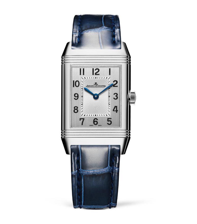 Đồng hồ Jaeger-LeCoultre Stainless Steel and Diamond Reverso Classic Duetto mặt số màu bạc