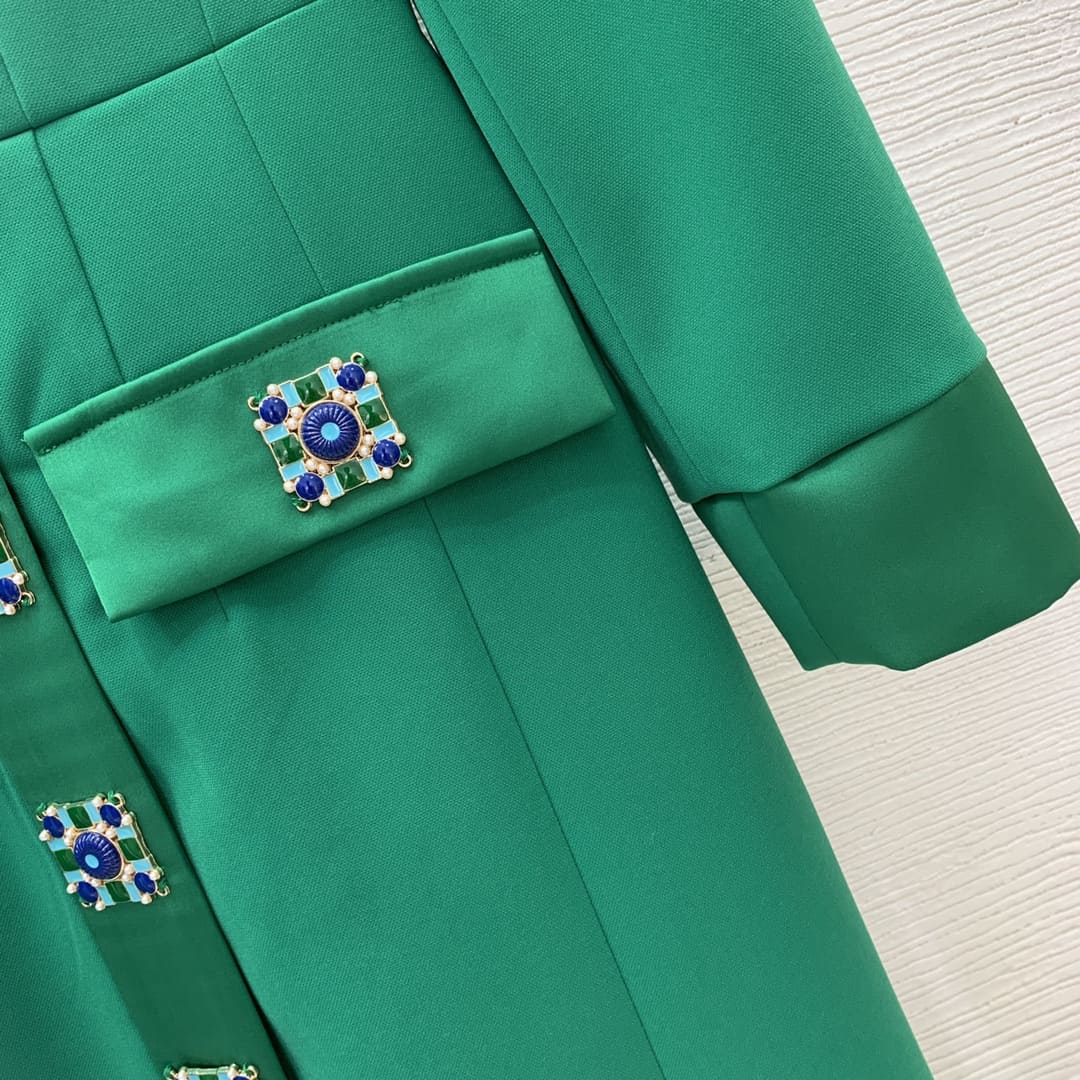 VÁY DOLCE & GABBANA Green Party Long Dress High Classy