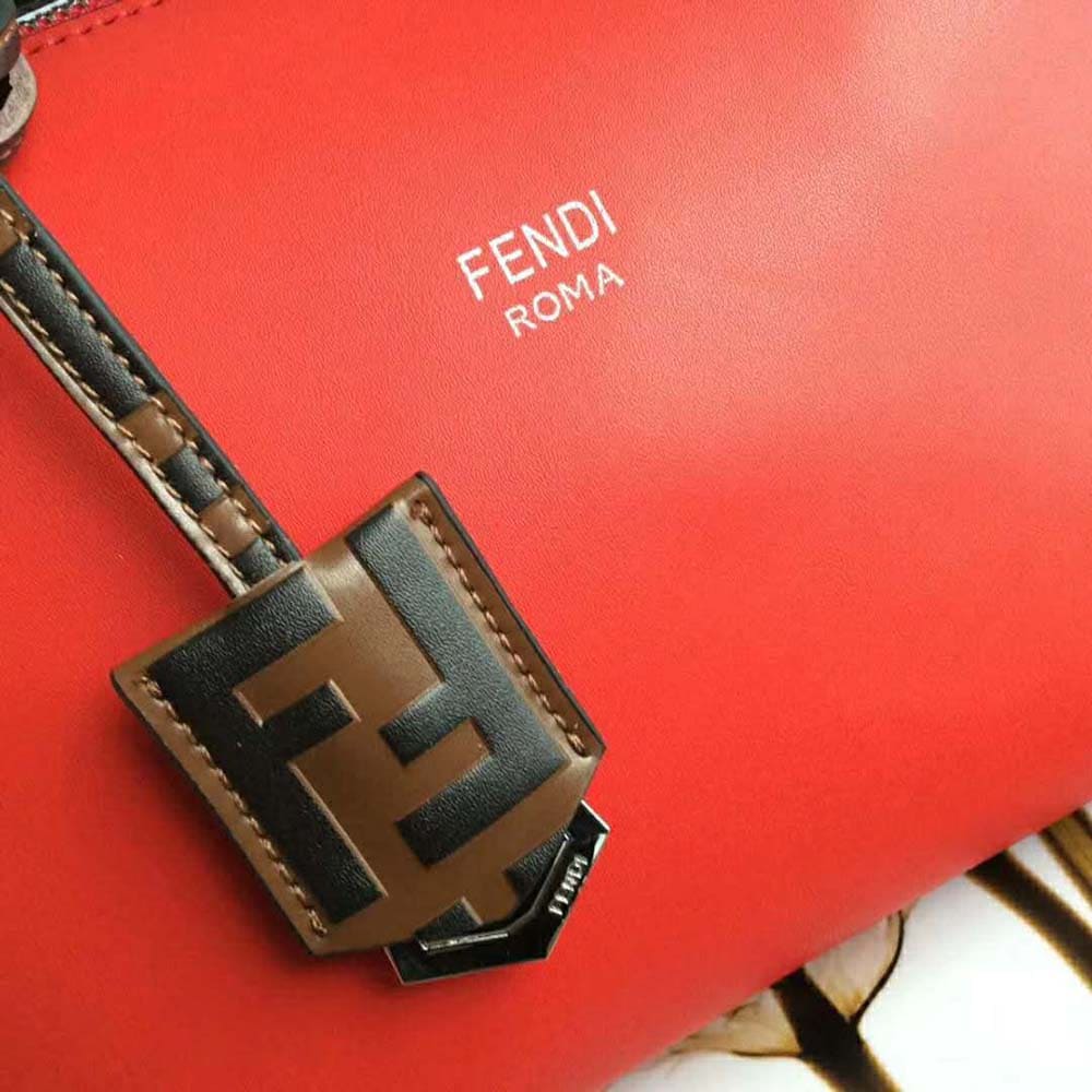 TÚI FENDI Women By the Way Regular Leather Boston Bag-Red