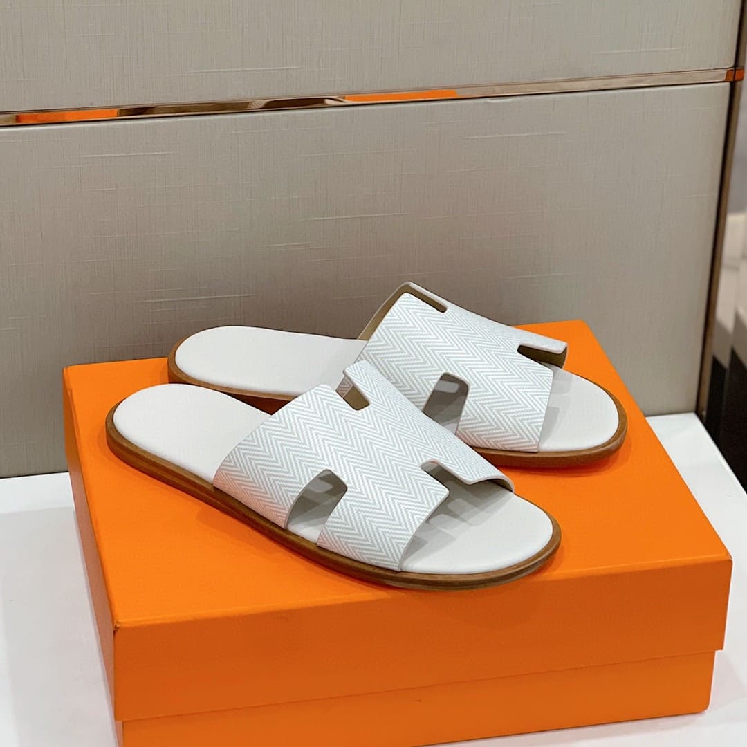 DÉP HERMES IZMIR WHITE H SANDAL AAA