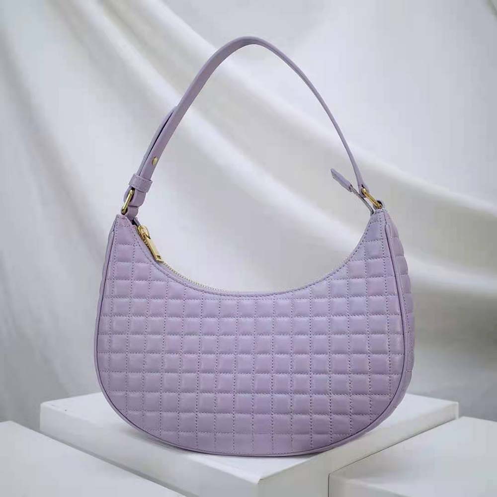TÚI Celine Women Ava Bag in Quilted Lambskin-Purple