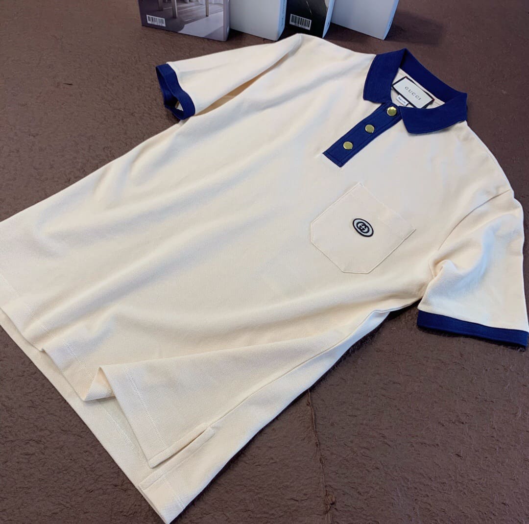 ÁO GUCCI GG POLO SHIRT MÀU TRẮNG UNISEX
