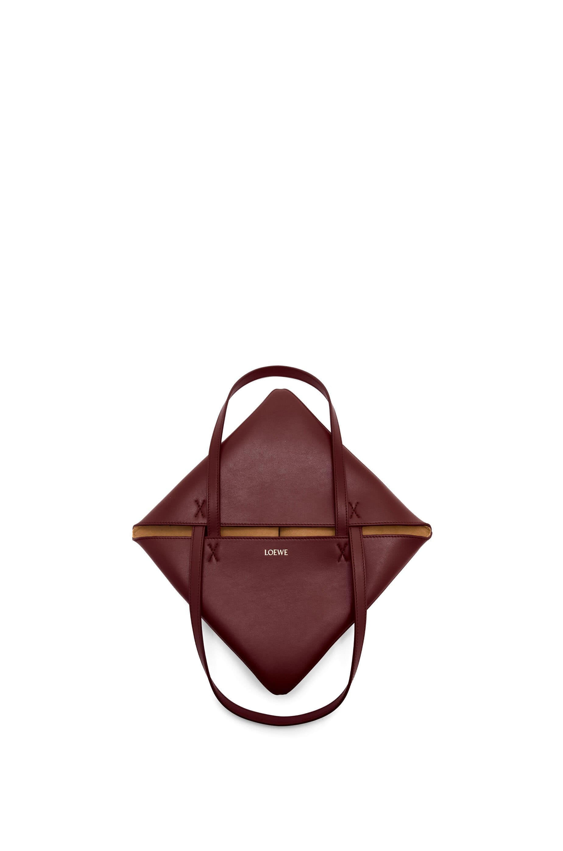 Túi LOEWE Puzzle Fold Tote in shiny calfskin burgundy
