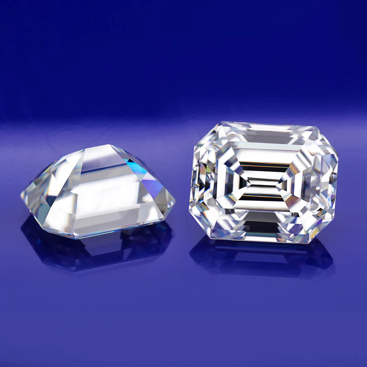 KIM CƯƠNG Emerald Cut Natural White Loose Moissanite Stone