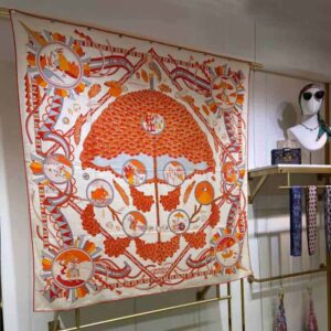 KHĂN Hermes Women L’ombrelle Magique Shawl 140