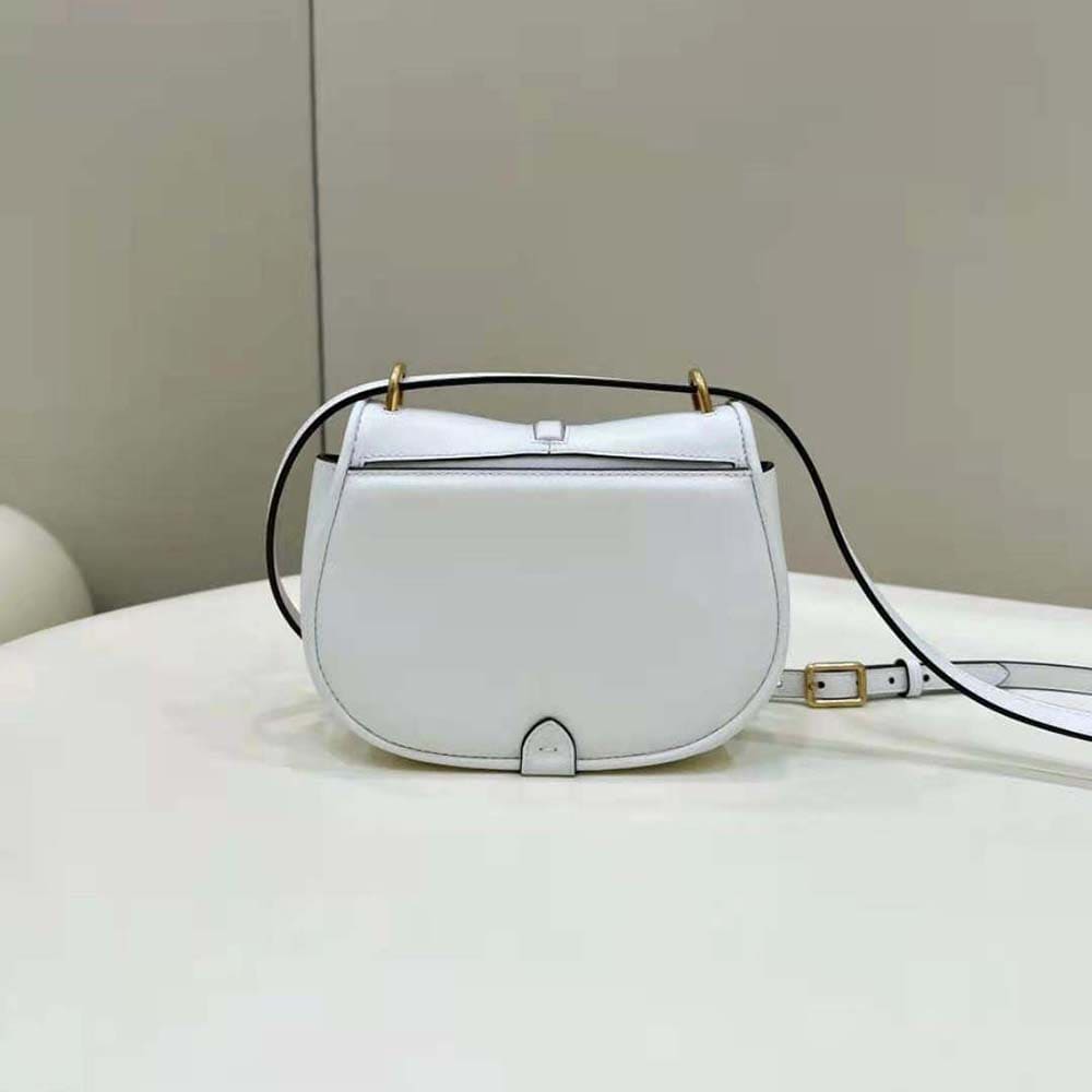 TÚI FENDI Women C’mon Mini White Leather Bag