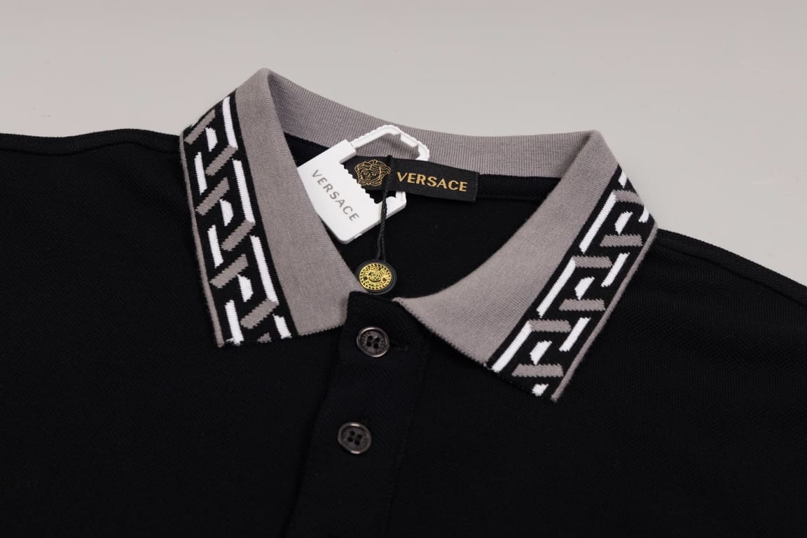 ÁO VERSACE POLO SHIRT MÀU ĐEN UNISEX