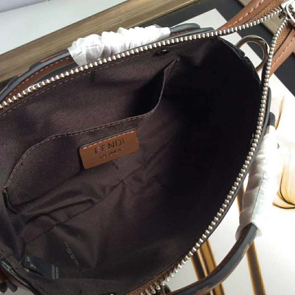 TÚI FENDI Women By the Way Mini Small Leather Boston Bag-Brown