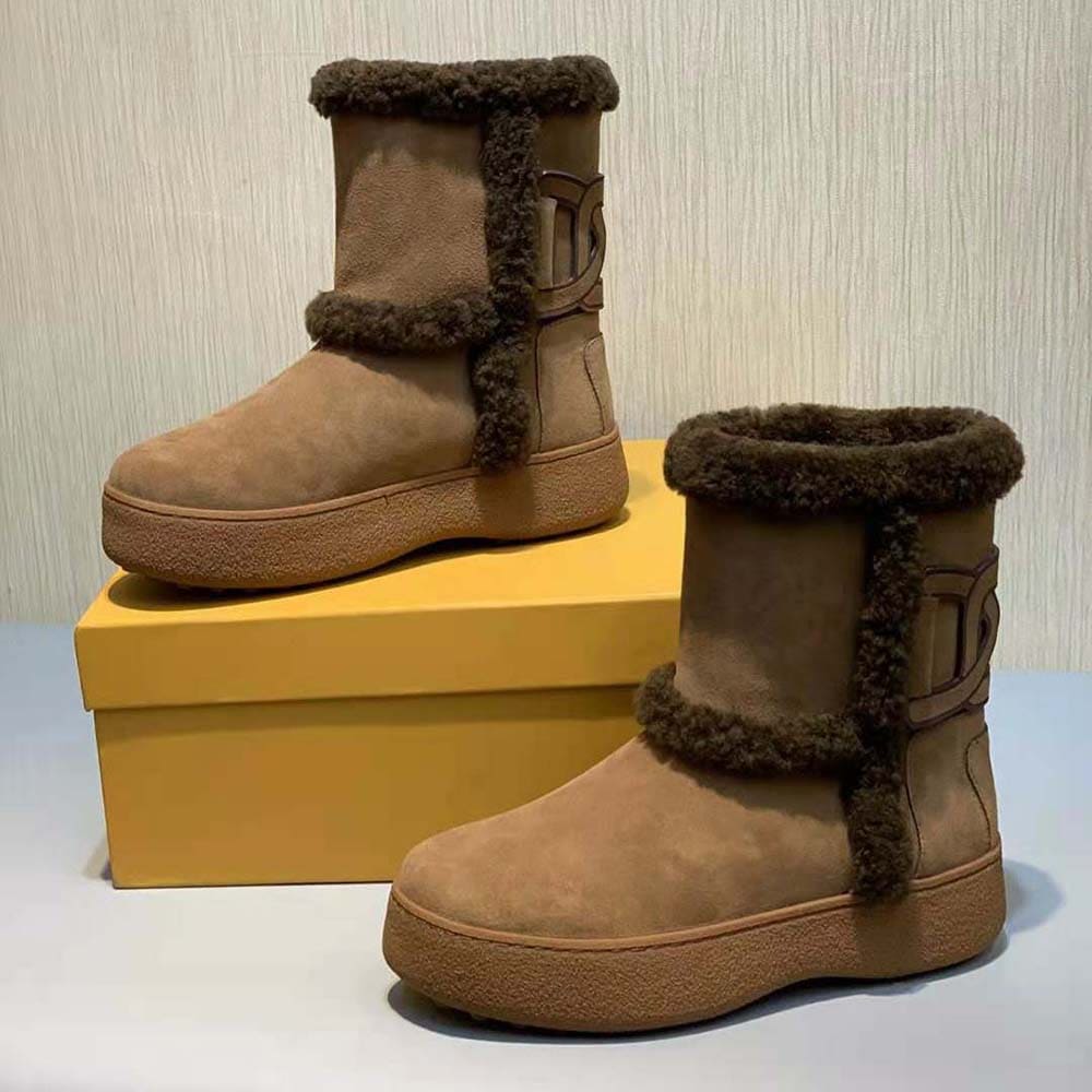 GIÀY TODS Unisex Tod’s W. G. Ankle Boots in Suede-Brown
