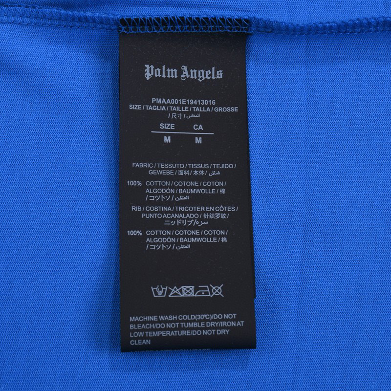 ÁO PALM ANGELS TEDDY LOGO T SHIRT BLUE