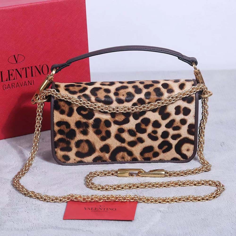 TÚI Valentino Locò Shoulder Bag in Pony Effect Animalier Calfskin