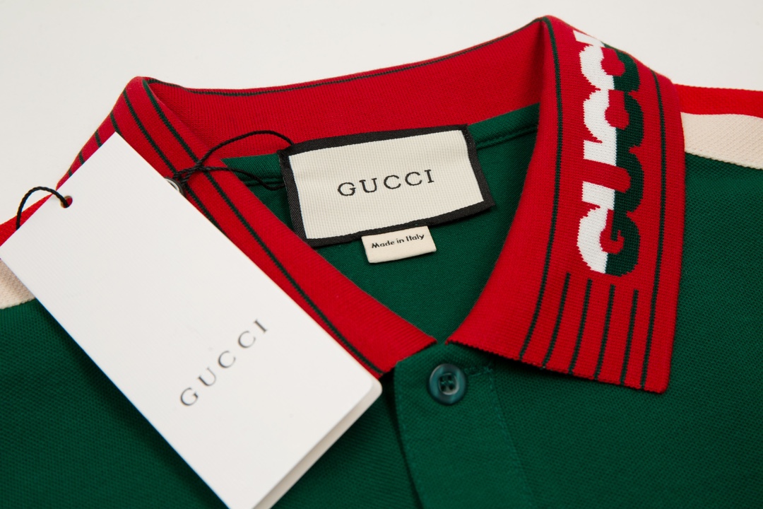 ÁO GUCCI Collar Logo Polo-Shirt