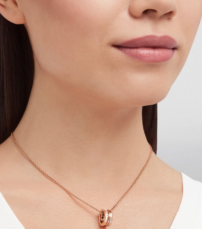 Vòng cổ BVLGARI Rose Gold B.Zero1 Necklace vàng hồng 18K