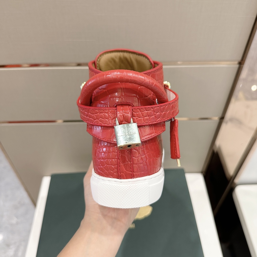 GIÀY BUSCEMI RED HIGH TOP SHOES AAA