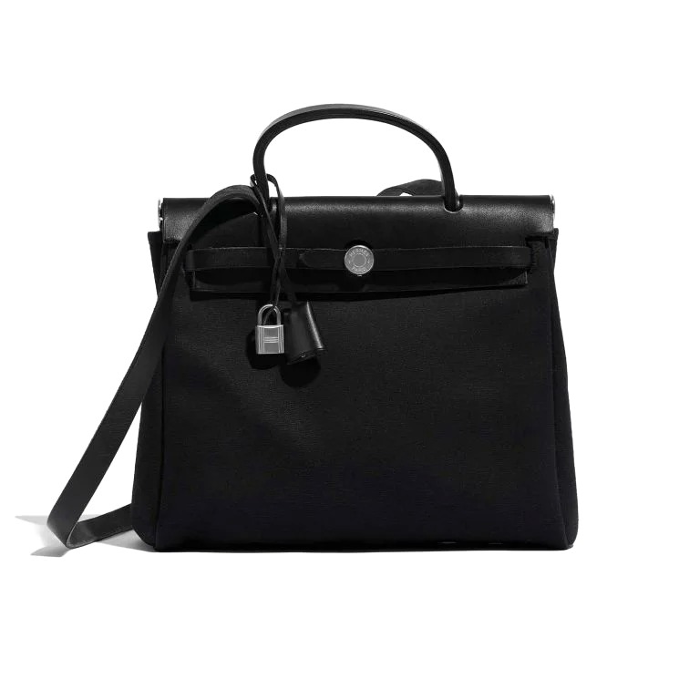 TÚI Hermès Herbag 31 Vache Hunter Toile Black