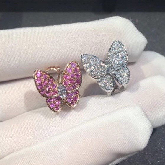 NHẪN VAN CLEEF & ARPELS ALHAMBRA VINTAGE DIAMOND GOLD 18K YELLOW - WHITE GOLD