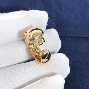 Nhẫn Cartier Panthere de Cartier Tsavorite Garnet Vàng hồng nguyên khối 18K