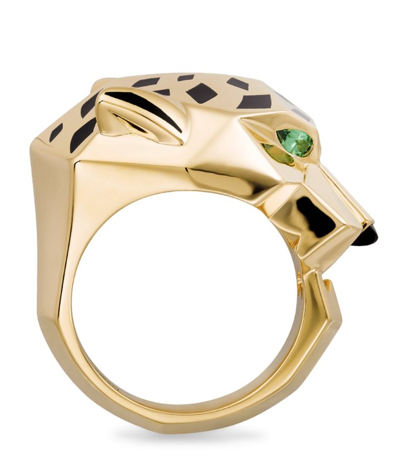 Nhẫn CARTIER Yellow Gold, Tsavorite and Onyx Panthère de Cartier Ring vàng vàng 18K