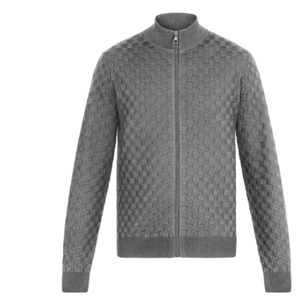 ÁO LOUIS VUITTON WOOL DAMIER CARDIGAN JACKET TOP QUALITY AAA