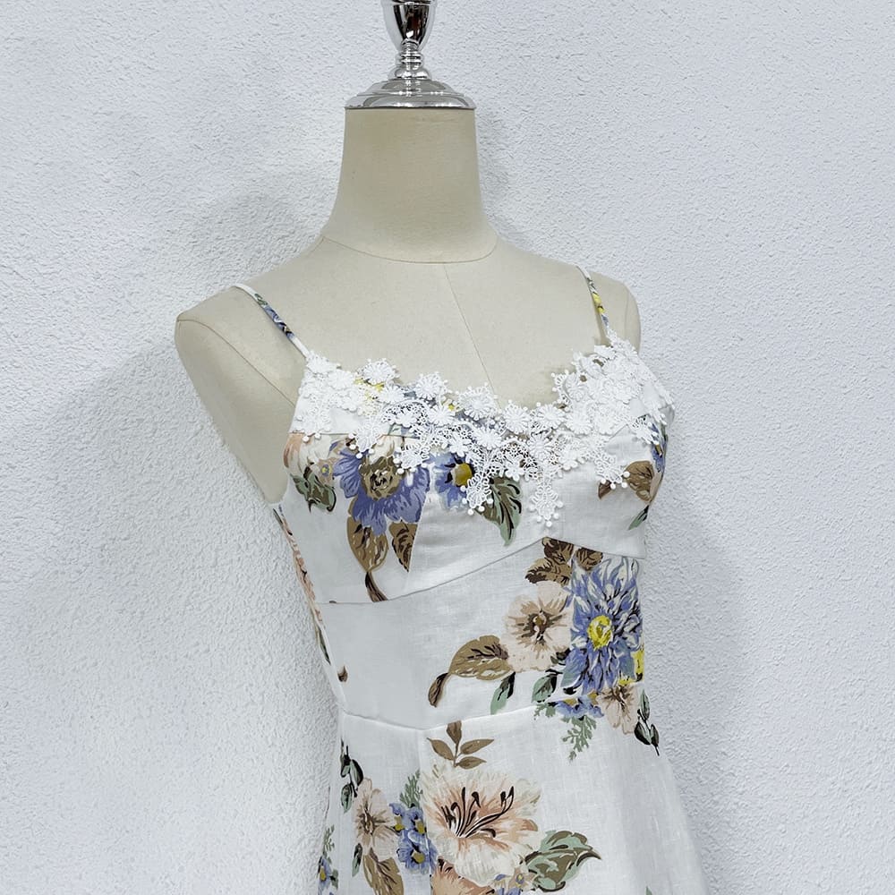 VÁY ZIMMERMANN Vintage Flower Short Sleeve Long Dress High Classy