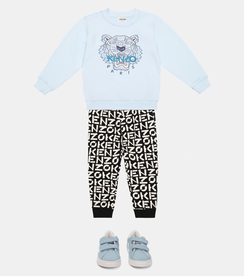 ÁO KENZO KIDS Embroidered cotton-blend sweatshirt 9 -12 years
