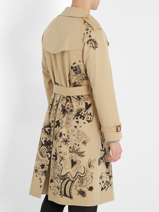 burberry doodle trench coat