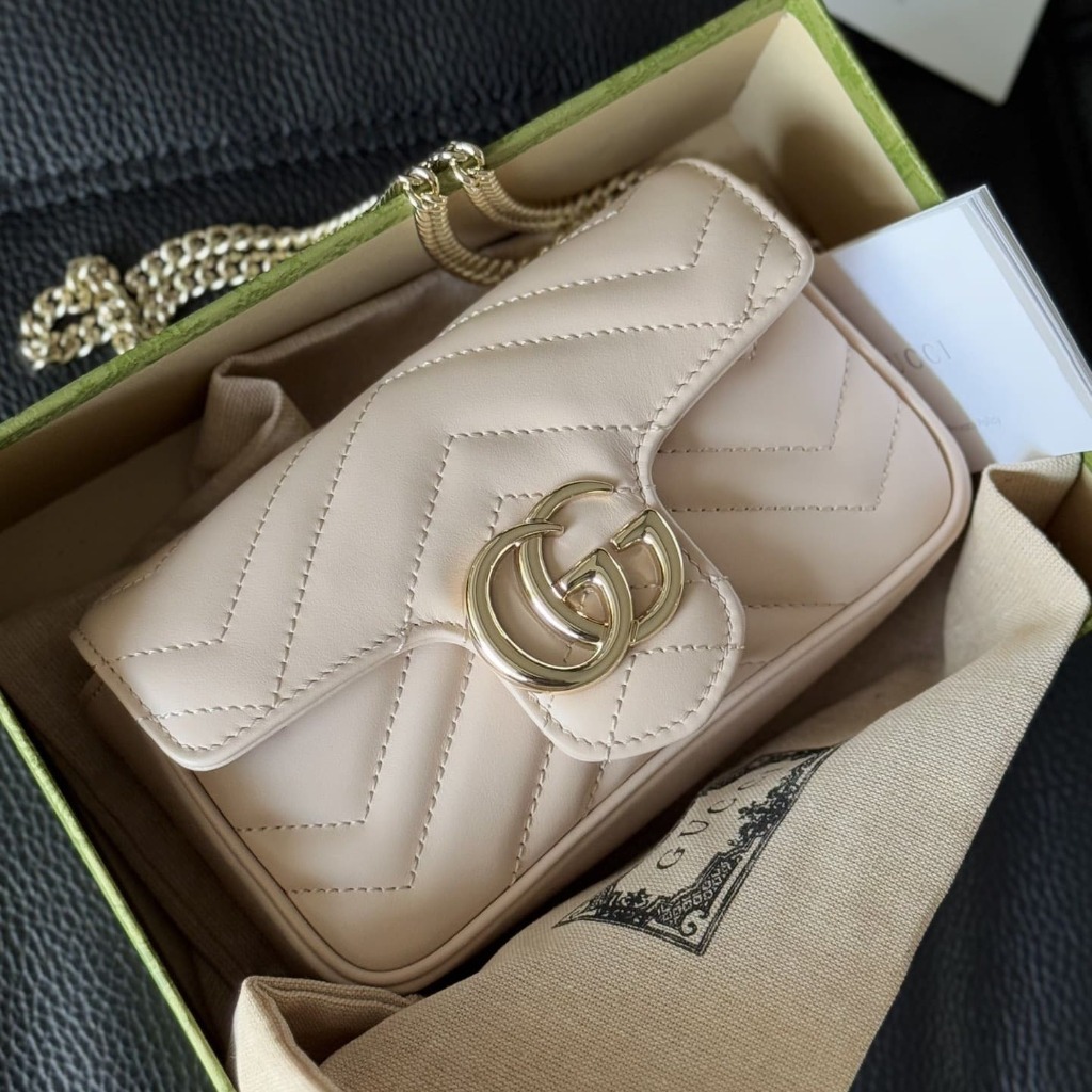 TÚI GUCCI GG MARMONT MÀU BE TOP QUALITY